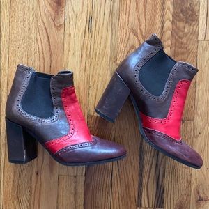Color Block Ankle Boots
